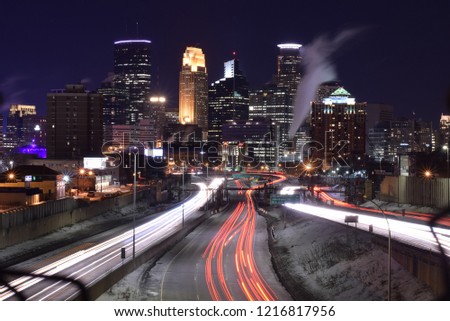 Minneapolis Skyline Long Exposure