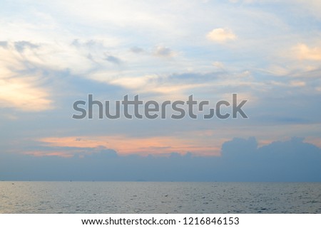 A picture of an evening cloud at the seaside.
