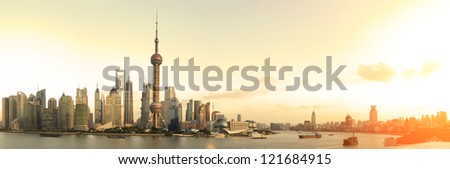 Shanghai panoramic photo skyline