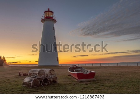 Point Prim Lighthouse during sunrise