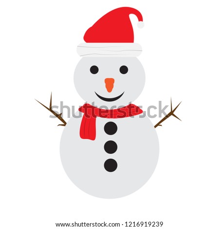 Isolated christmas snowman icon. Vector illustration design