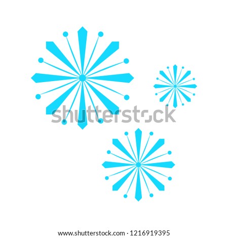 Isolated group of snowflakes. Vector illustration design