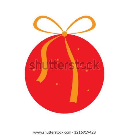 Isolated christmas ball icon. Vector illustration design