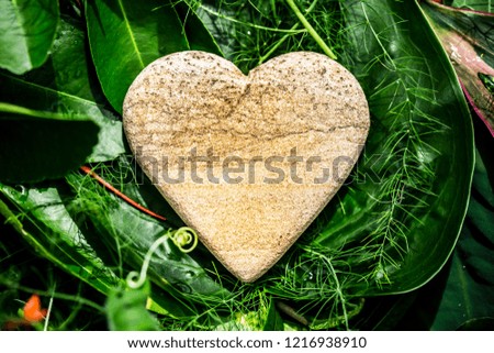 Feelings of stone heart for concept background 
