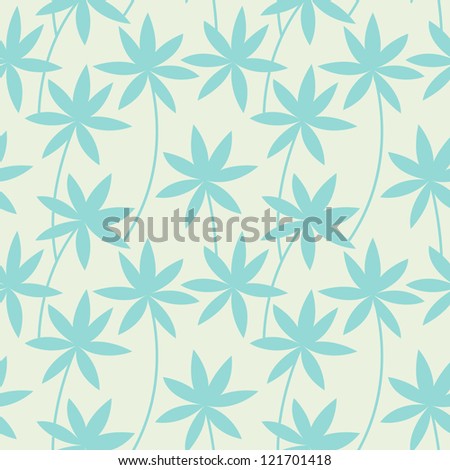 Vector seamless pattern. Stylish floral texture. Repeating background with pastel flowers