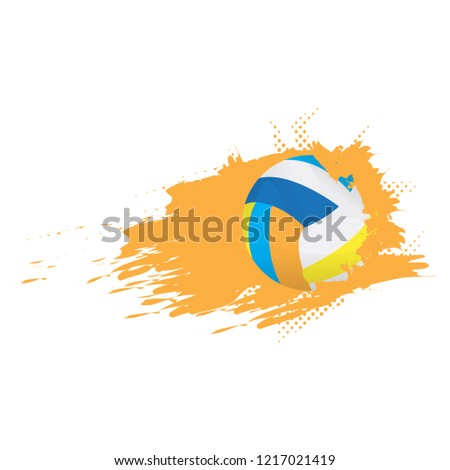 Volleyball ball with an effect. Vector illustration design