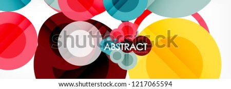 Circle composition abstract background, vector