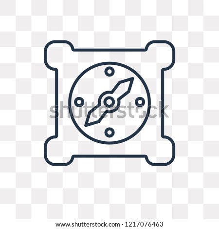 Navigation vector outline icon isolated on transparent background, high quality linear Navigation transparency concept can be used web and mobile