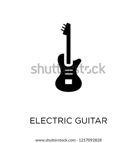 Electric guitar icon. Electric guitar symbol design from Music collection. Simple element vector illustration on white background.