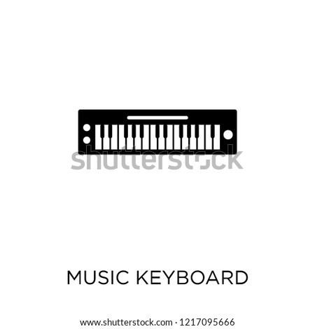 music Keyboard icon. music Keyboard symbol design from Music collection. Simple element vector illustration on white background.