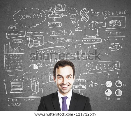 businessman and global business concept