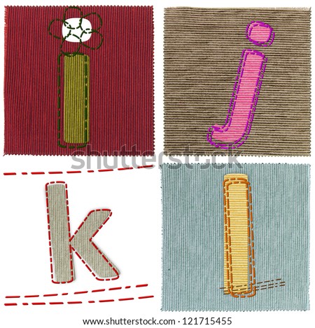 Textile letters collection