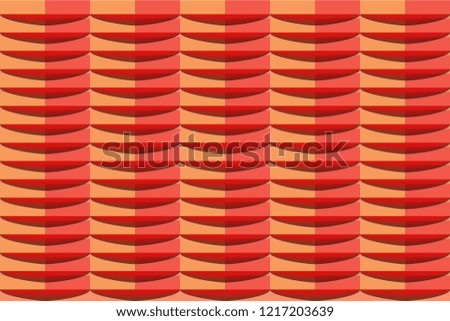 Orange abstract texture. Vector background 3d paper art style.