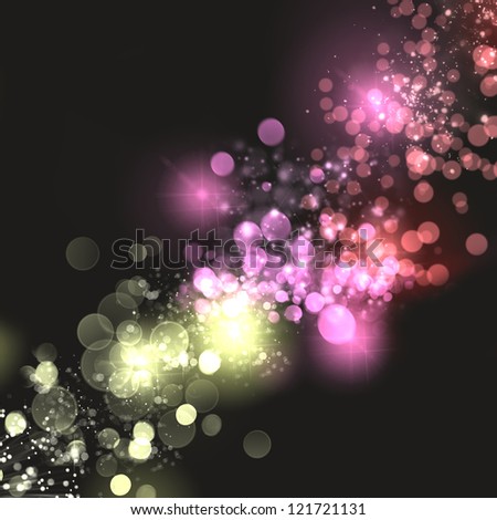 defocused colorful lights dark grey background with bright dots