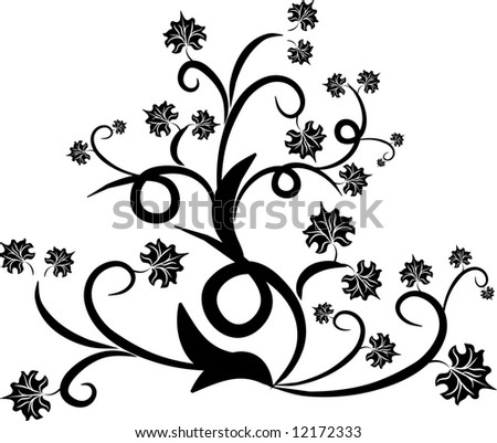 Floral design tattoo