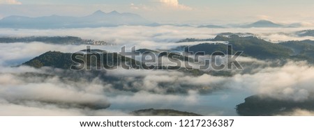Beautiful cloud landscape in Da Lat - Vietnam. Stock images landcapes