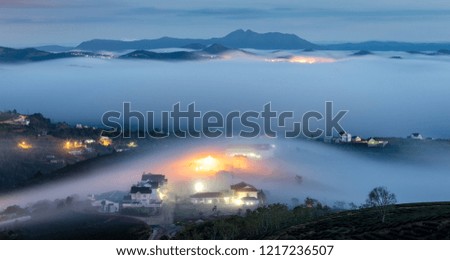 Beautiful cloud landscape in Da Lat - Vietnam. Stock images landcapes
