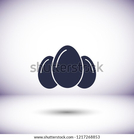 egg icon vector, solid illustration
