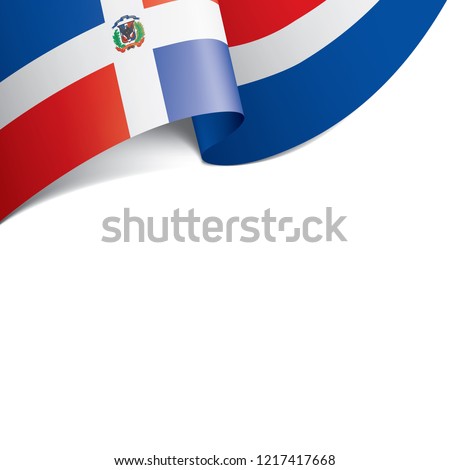 Dominicana flag, vector illustration on a white background Royalty-Free Stock Photo #1217417668
