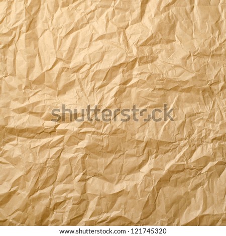 Beige crumpled paper for background