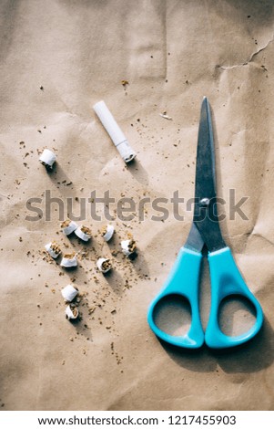 scissors cut a cigarette,world no tobacco day