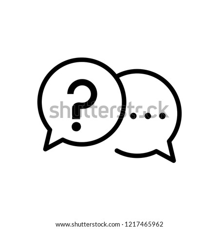 Question mark sign in a speech bubble vector Royalty-Free Stock Photo #1217465962