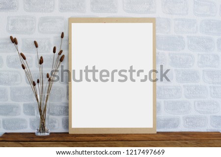 white mock up frame background 