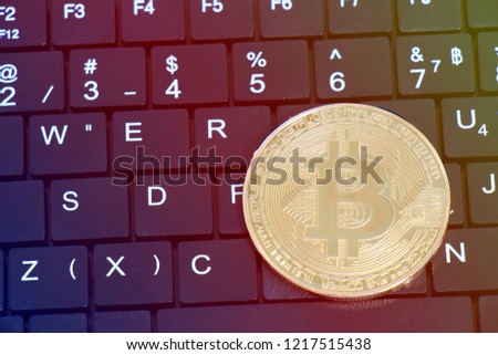bitcoin gold coin Cryptocurrency concep, Virtual currency background,