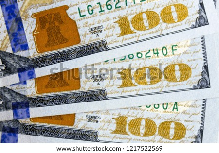 American dollars close-up