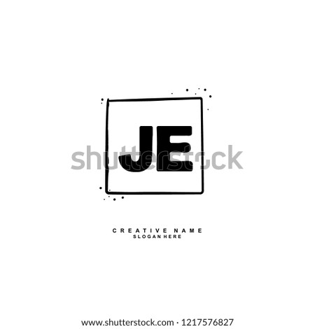 J E JE Initial logo template vector