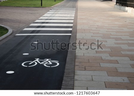 asphalt Bicycle path