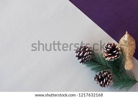 Christmas or New years - decoration background, empty space for add text or picture.