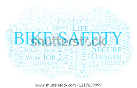 Bike Safety word cloud.  