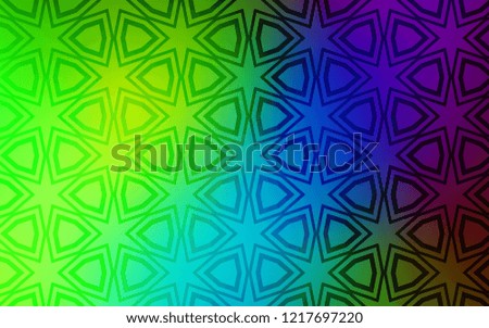 Dark Multicolor vector template with sky stars. Decorative illustration with stars on abstract template. Best design for your ad, poster, banner.