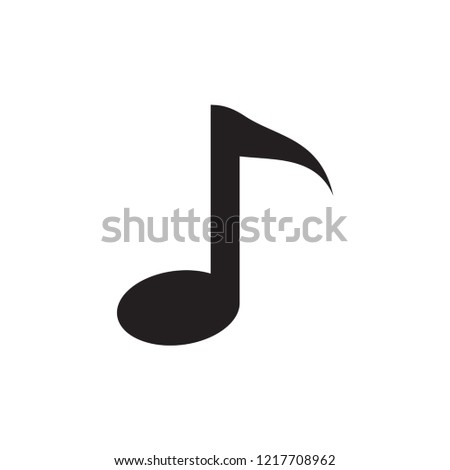 music note icon in trendy flat style 