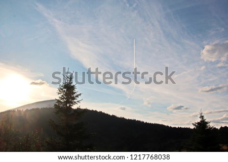 Landscape views of the mountains of the Carpathians, Ukraine.