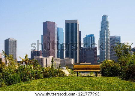 Skyscrapers in  Los Angeles California