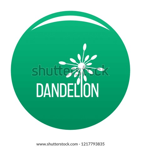 Yellow dandelion logo icon. Simple illustration of yellow dandelion vector icon for any design green