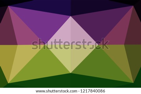 Dark Pink, Green vector polygonal background. Creative geometric illustration in Origami style with gradient. The completely new template can be used for your brand book.