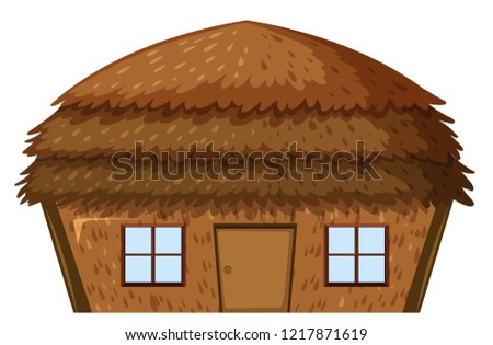 A house on white background illustration