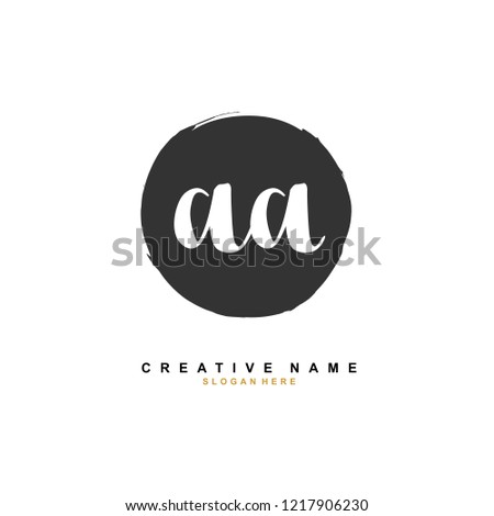 A A AA Initial logo template vector