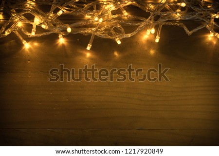 Christmas background with lights and free text space. 