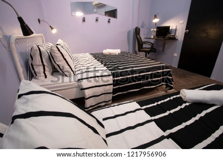 Large bedroom purple