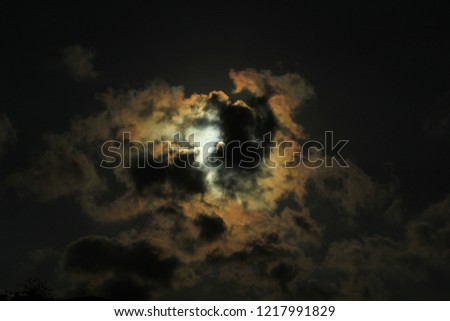 Magnificent view of sun and clouds