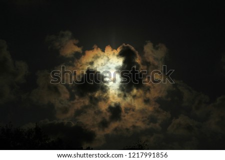 Magnificent view of sun and clouds