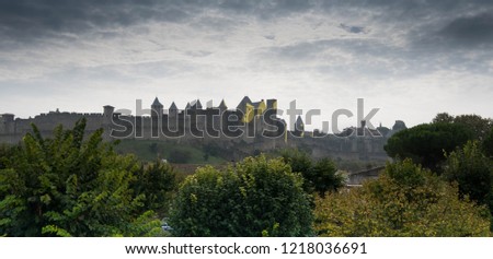 Historical town of Carcassonne in France