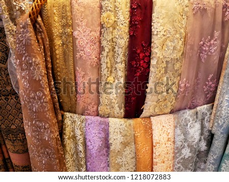 Full Frame Background of Flowering Patterned Clothes for Women