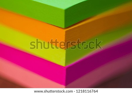 Close-up of colorful Sticky Paper Note, 