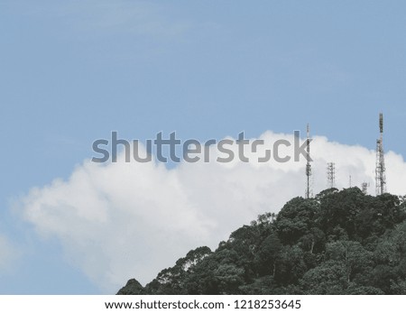 signal tower on mountain