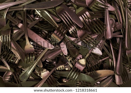many cutlery spoon knife fork close up photo